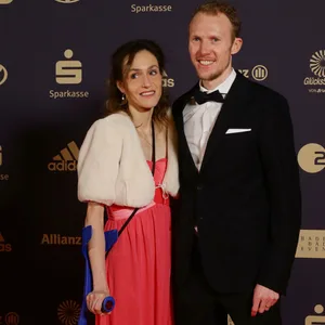 Marathonläufer Richard Ringer und seine Frau Nada, bei der Gala zum „Sportler des Jahres“ 2022