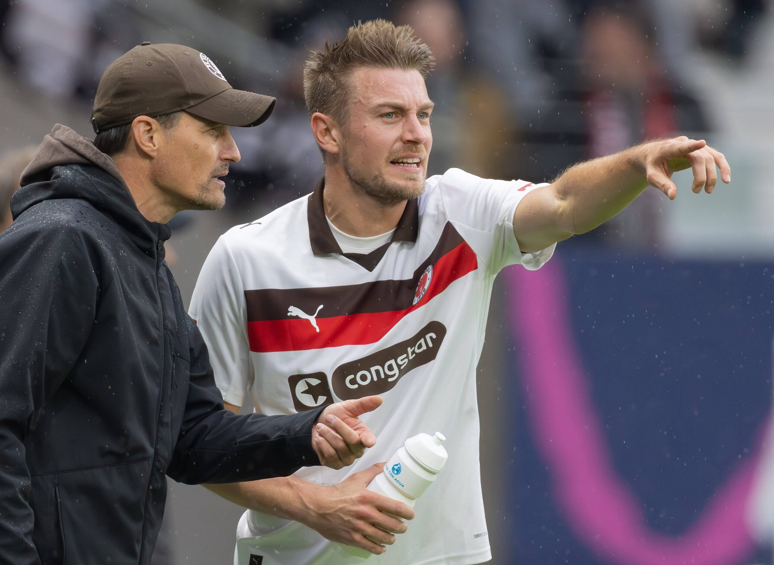 Hauke Wahl mit Trainer Alex Blessin