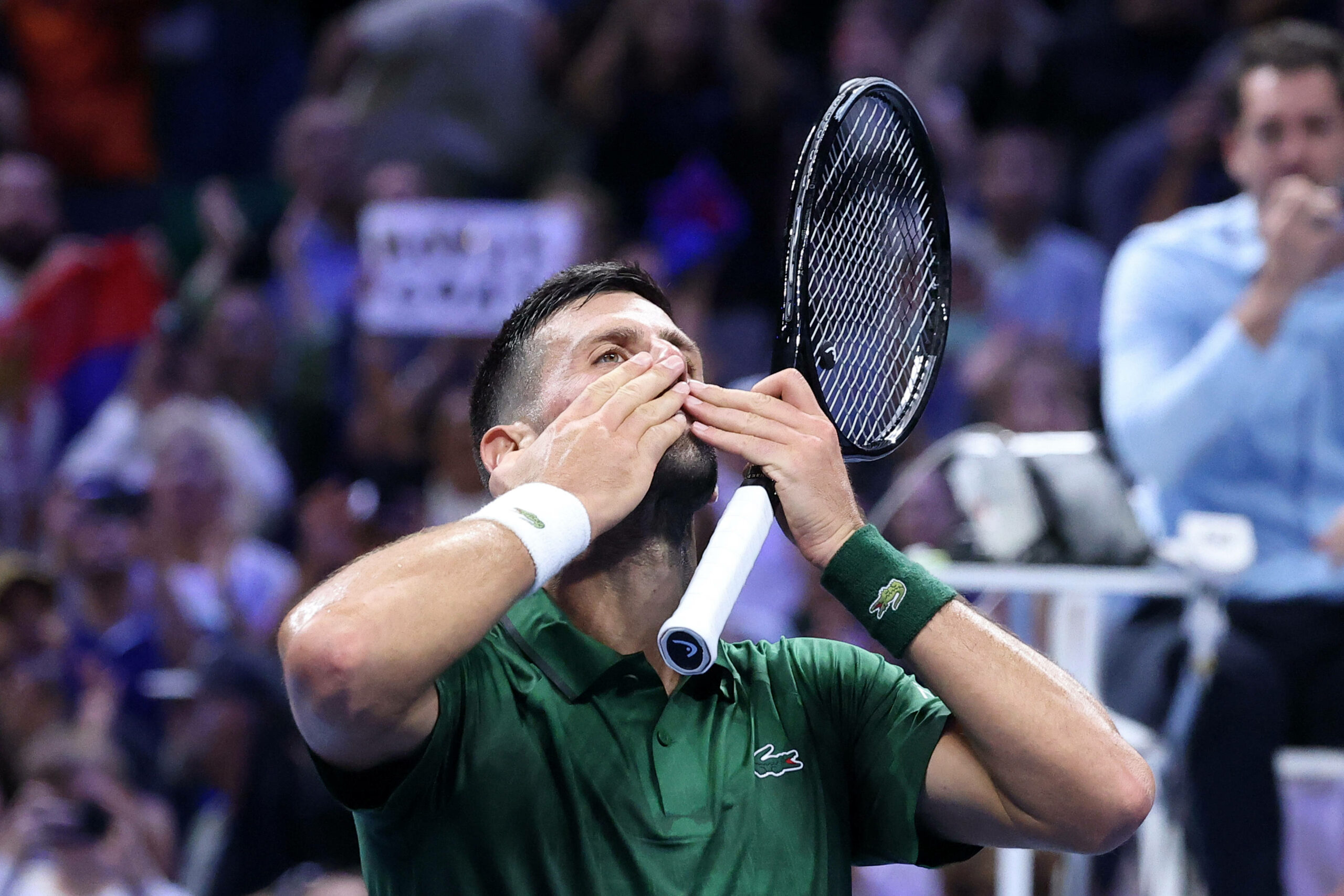 Novak Djokovic freute sich über seinen Achtelfinal-Sieg in Athen