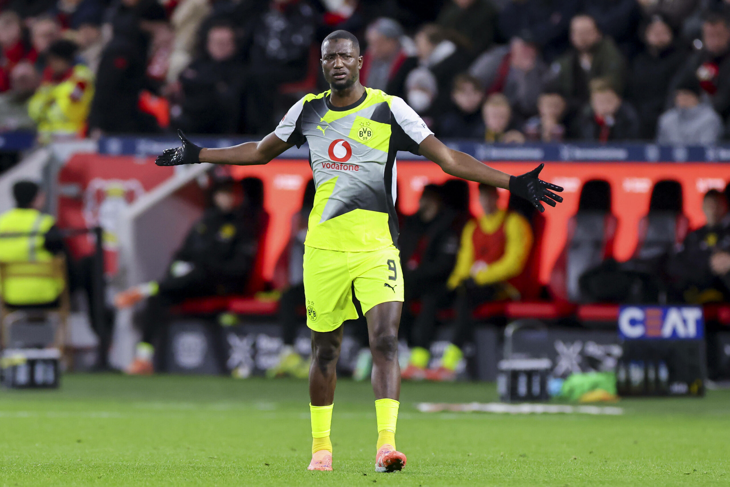 Serhou Guirassy im Spiel gegen Bayer Leverkusen