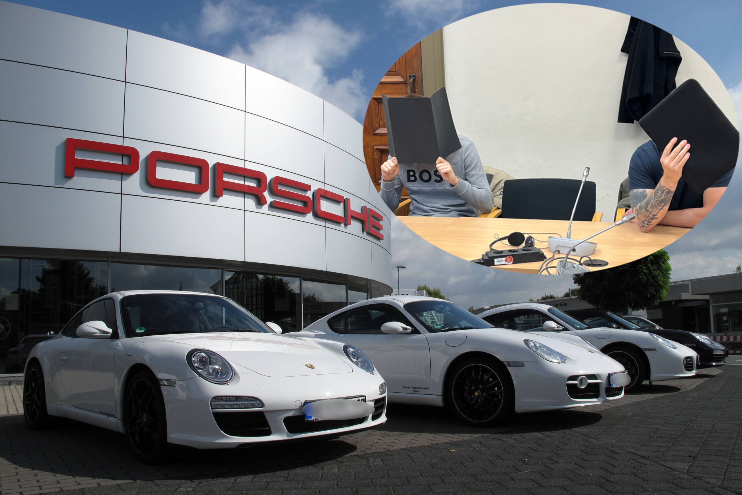 Porsche und zwei Autodiebe vor Gericht