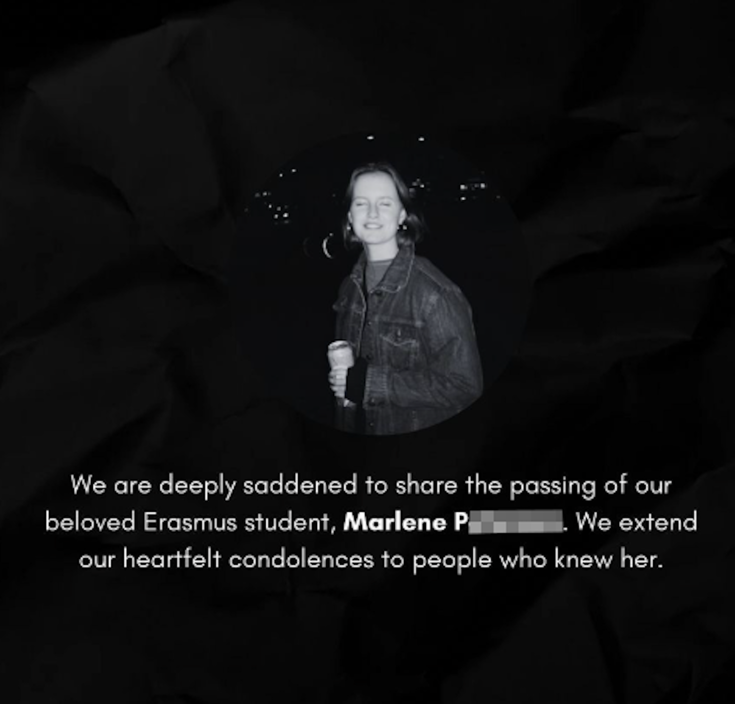 Öffentliche Todesanzeige für Marlene P.: Auch die Studentin aus Hamburg starb vor einem Jahr an einer Vergiftung durch ein Schädlingsbekämpfungsmittel in Istanbul.