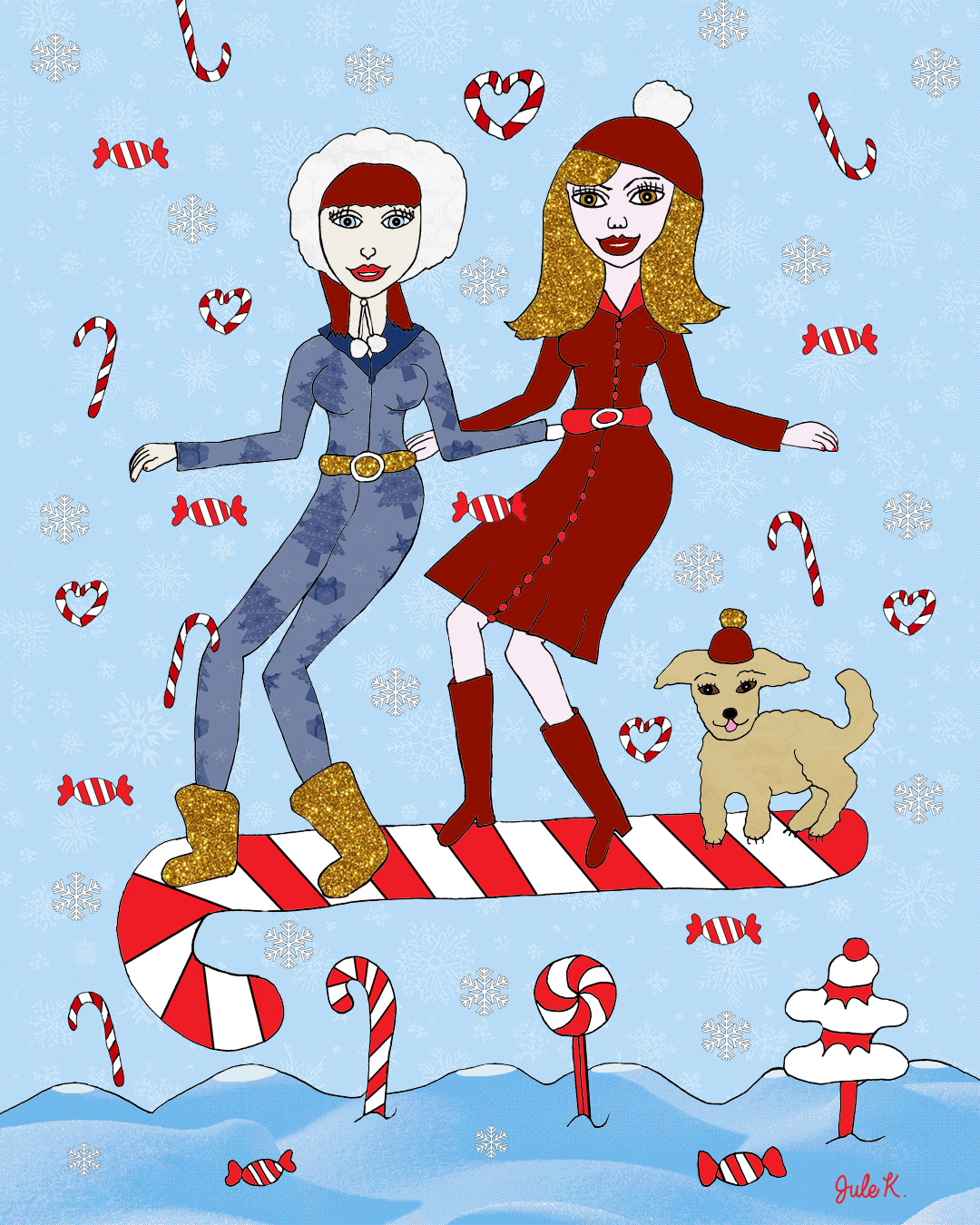 Illustration von zwei Frauen