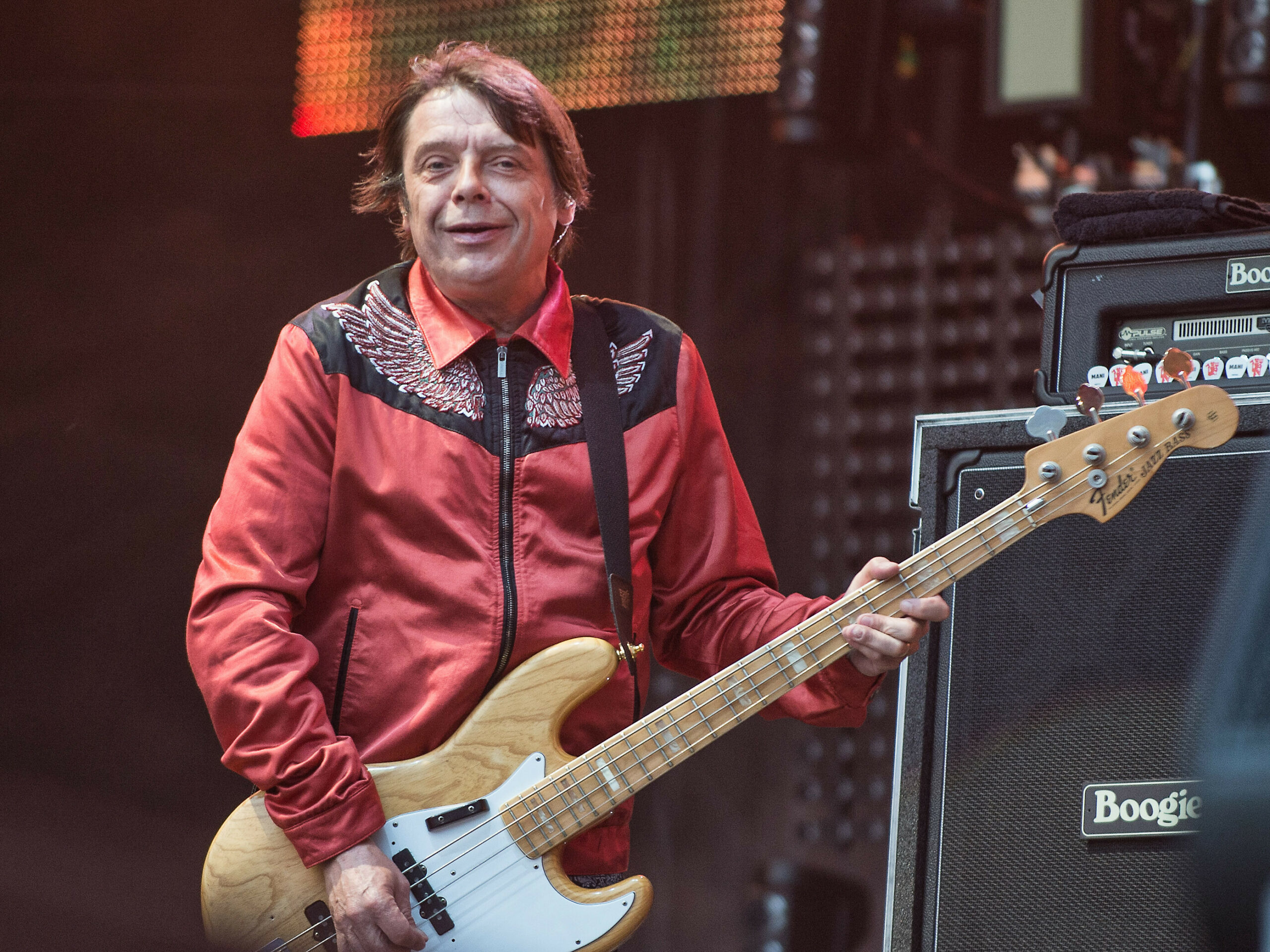 Gary „Mani“ Mounfield live mit den Stone Roses 2017.