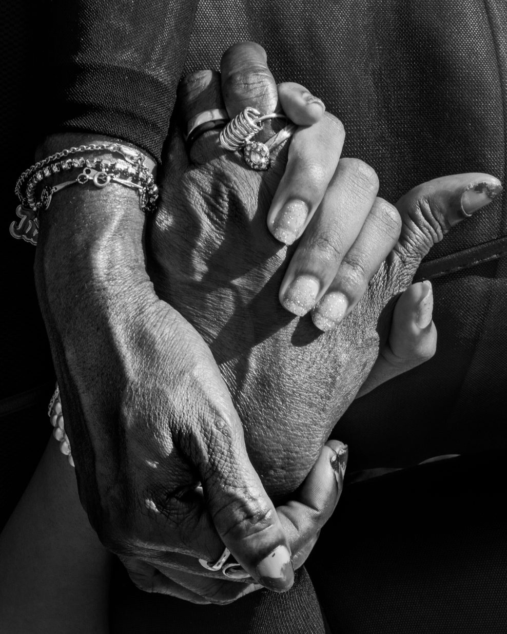 Menschen am George-Floyd-Memorial