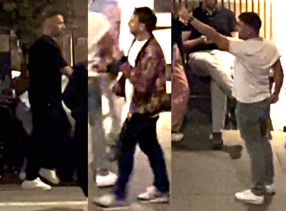 Mit diesen Bildern aus Überwachungskameras fahndet die Polizei nach den Tätern.