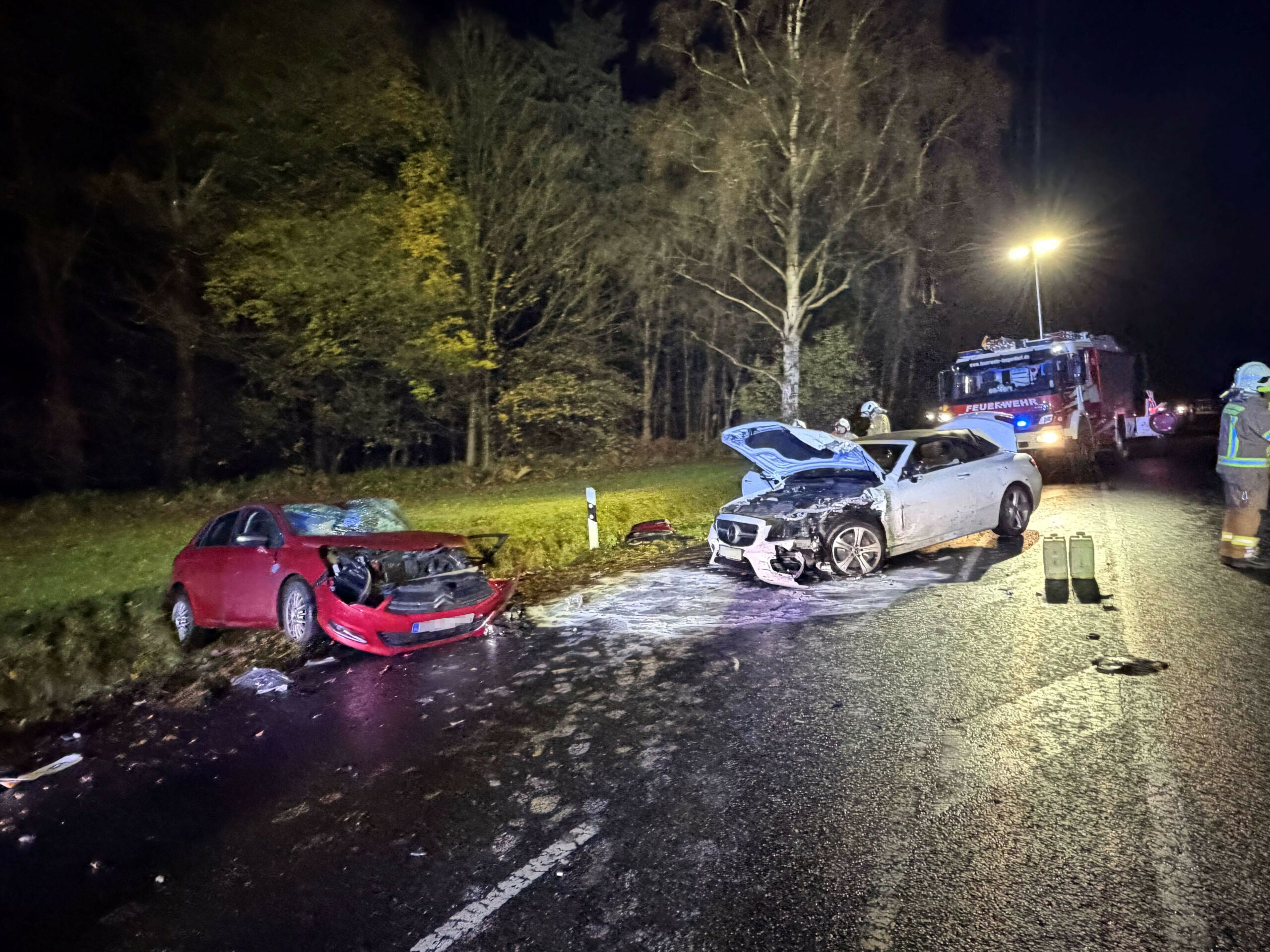 Die Unfallstelle in Breitenburg im Kreis Steinburg.