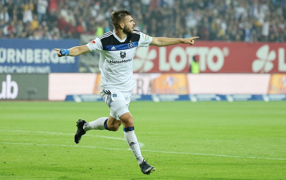 Im August 2022 jubelte Mario Vuskovic über einen Treffer in Nürnberg.