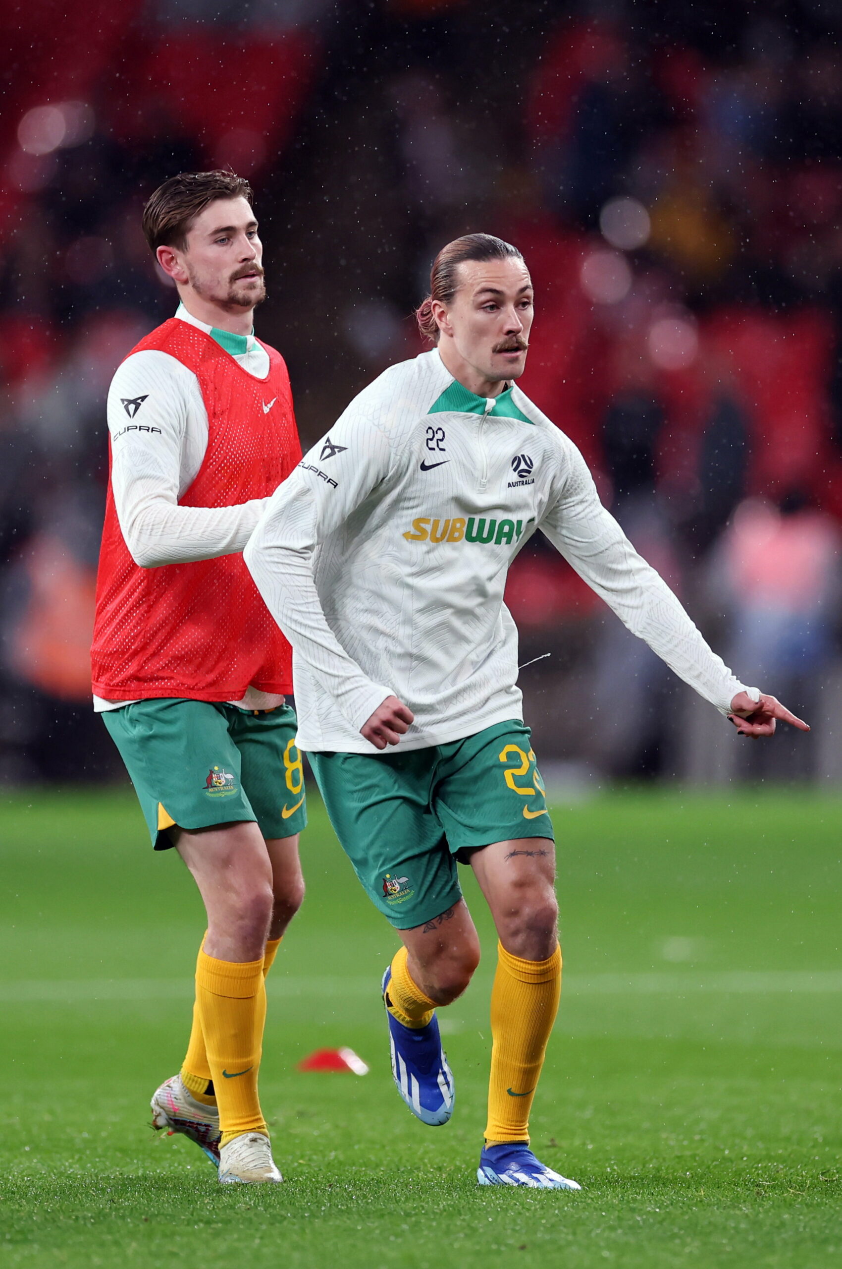 Jackson Irvine und Connor Metcalfe im Training der australischen Nationalmannschaft