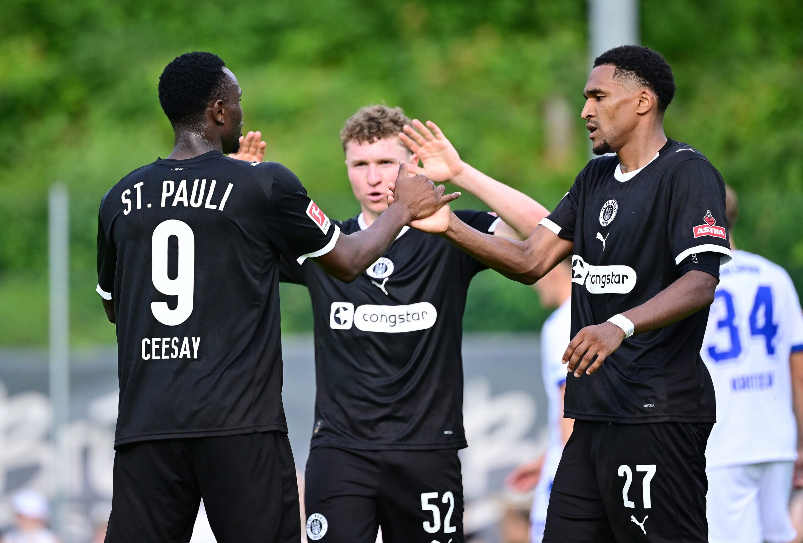 Abdoulie Ceesay, Rawley St. John und Andréas Hountondji