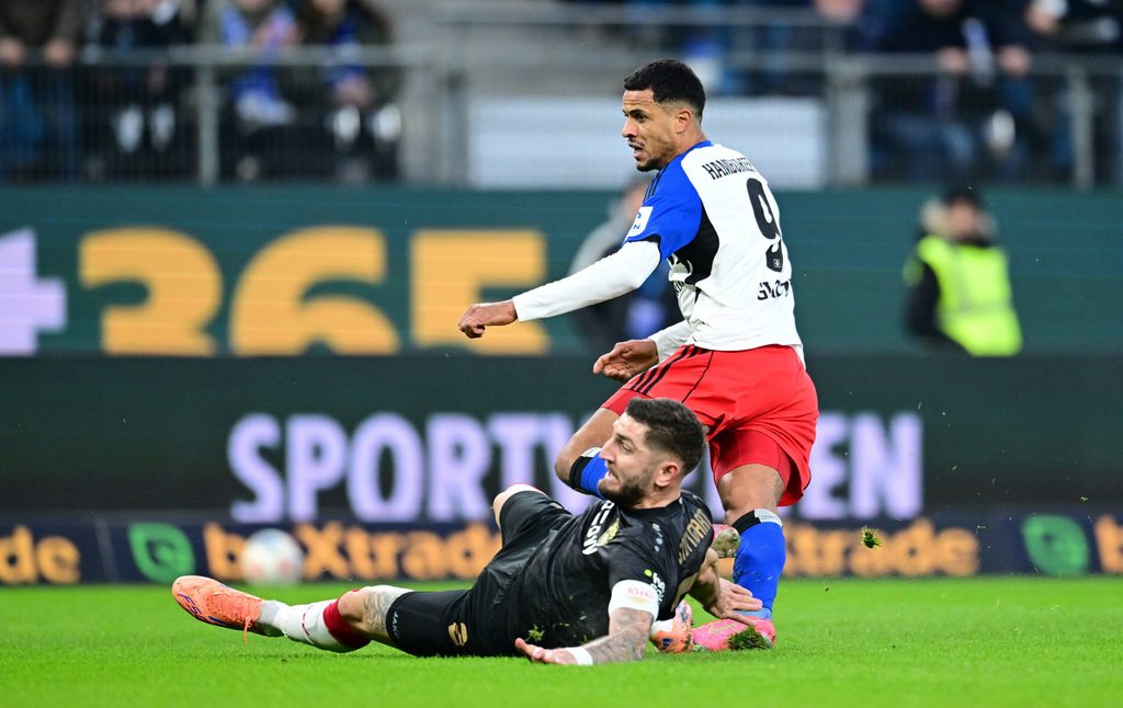 HSV-Stürmer Robert Glatzel im Heimspiel gegen Stuttgart