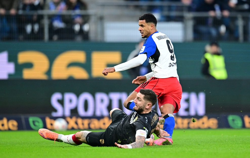 HSV-Stürmer Robert Glatzel im Heimspiel gegen Stuttgart