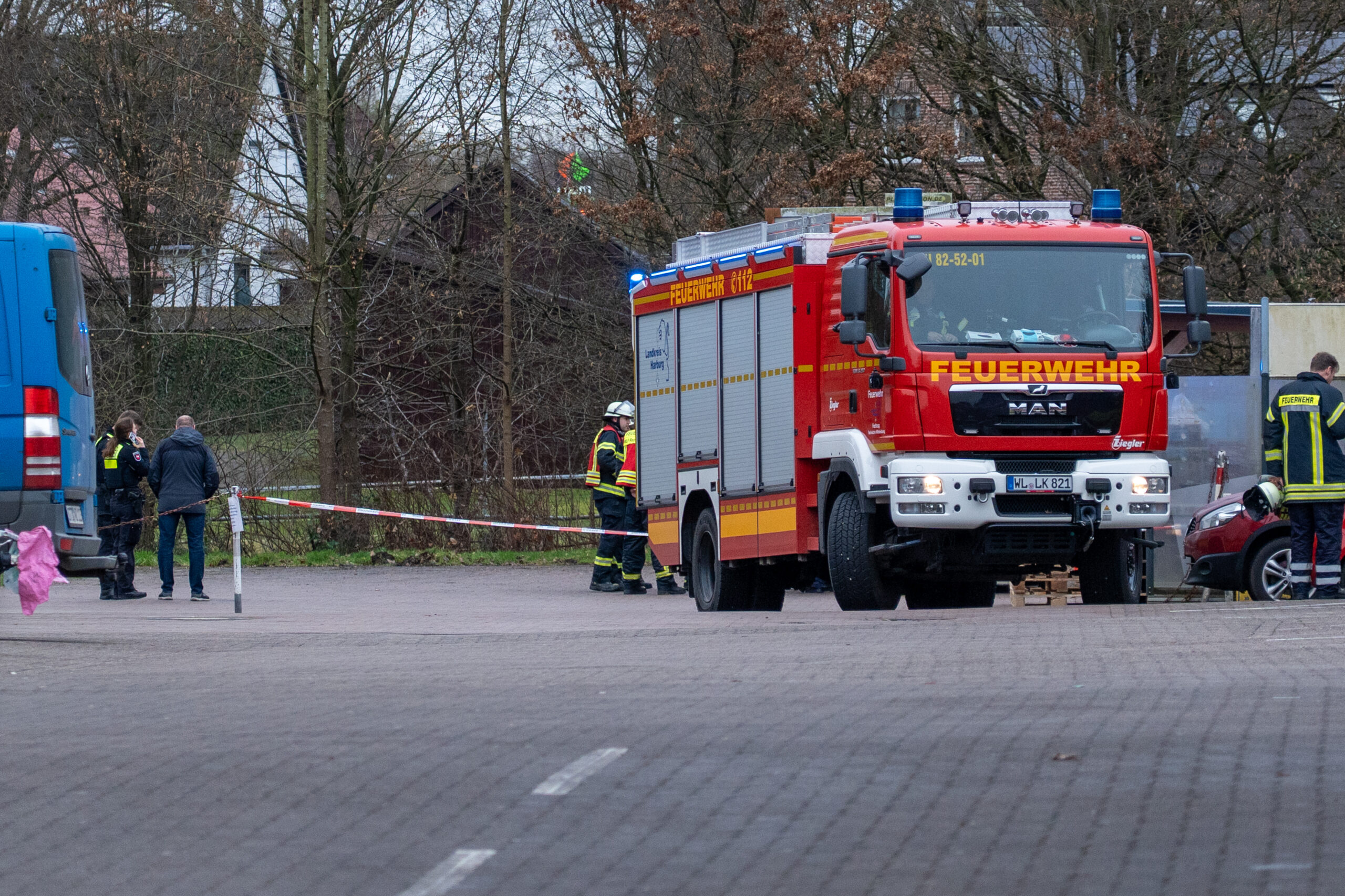 Feuerwehr am Einsatzort.