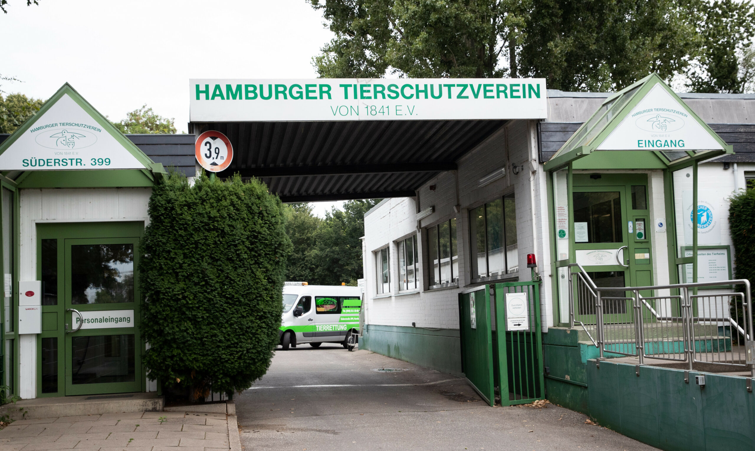Eingang zum Hamburger Tierschutzverein