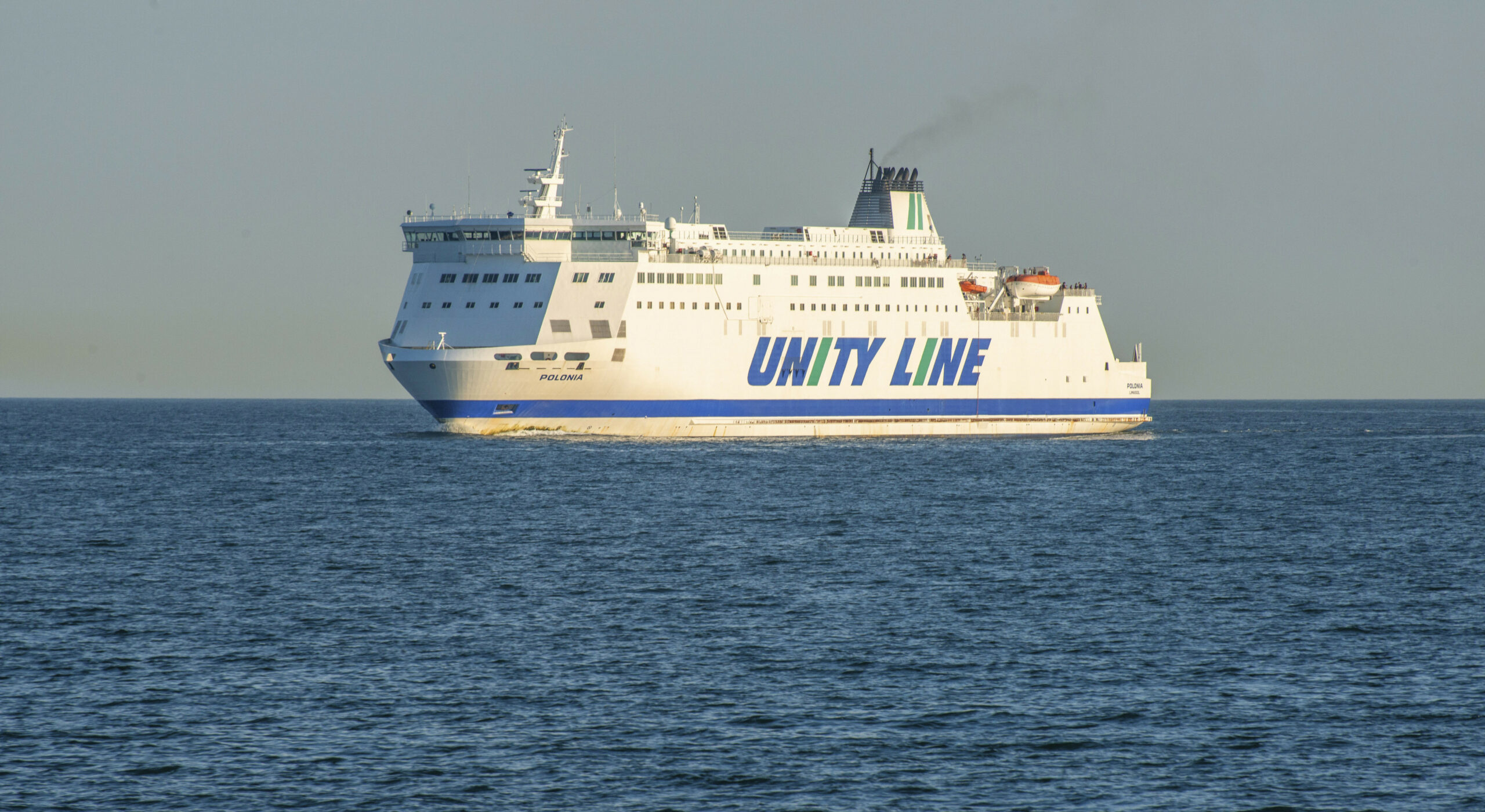 Eine Fähre der Reederei „Unity Line”