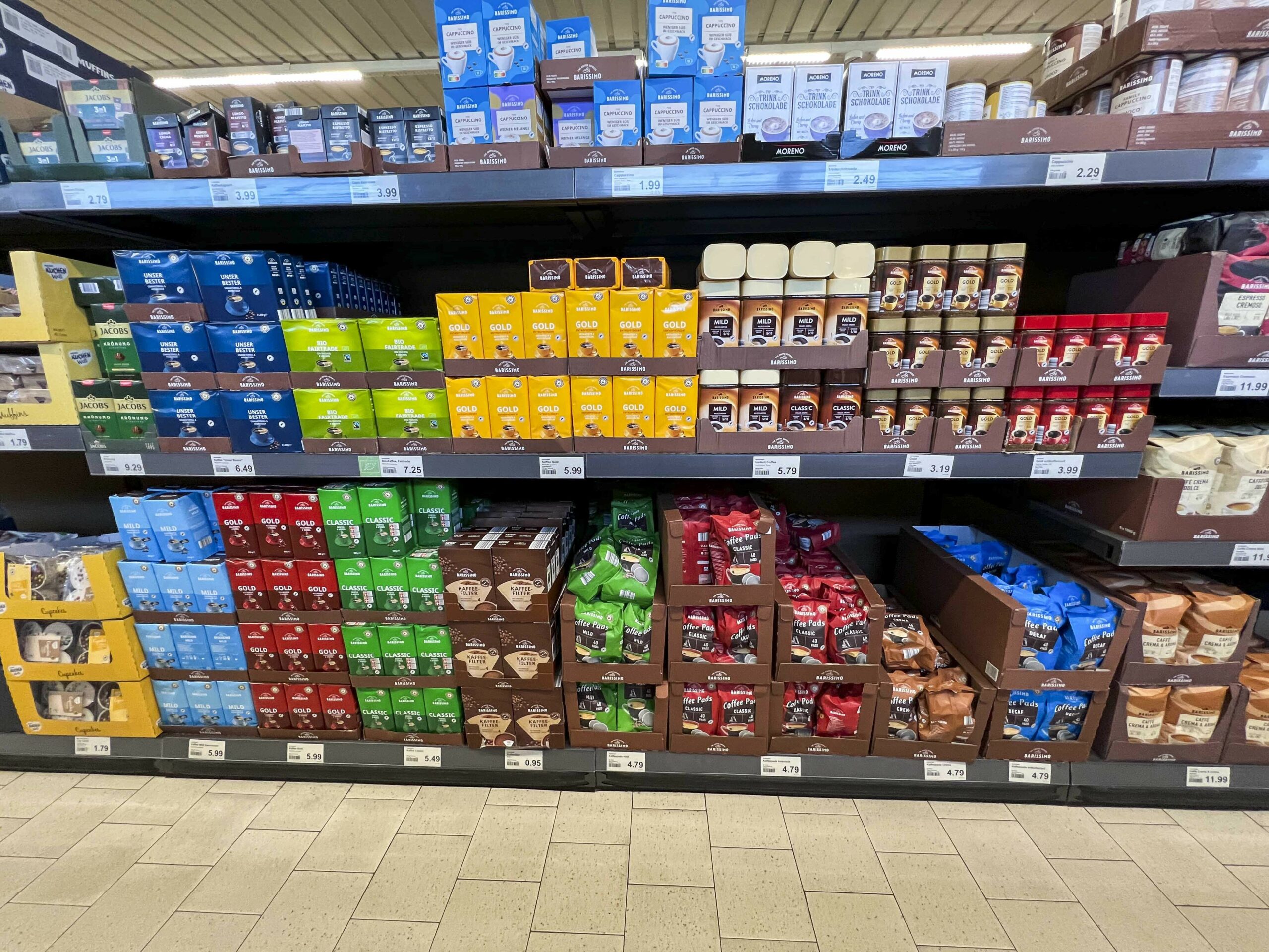 Regale Aldi Kaffee