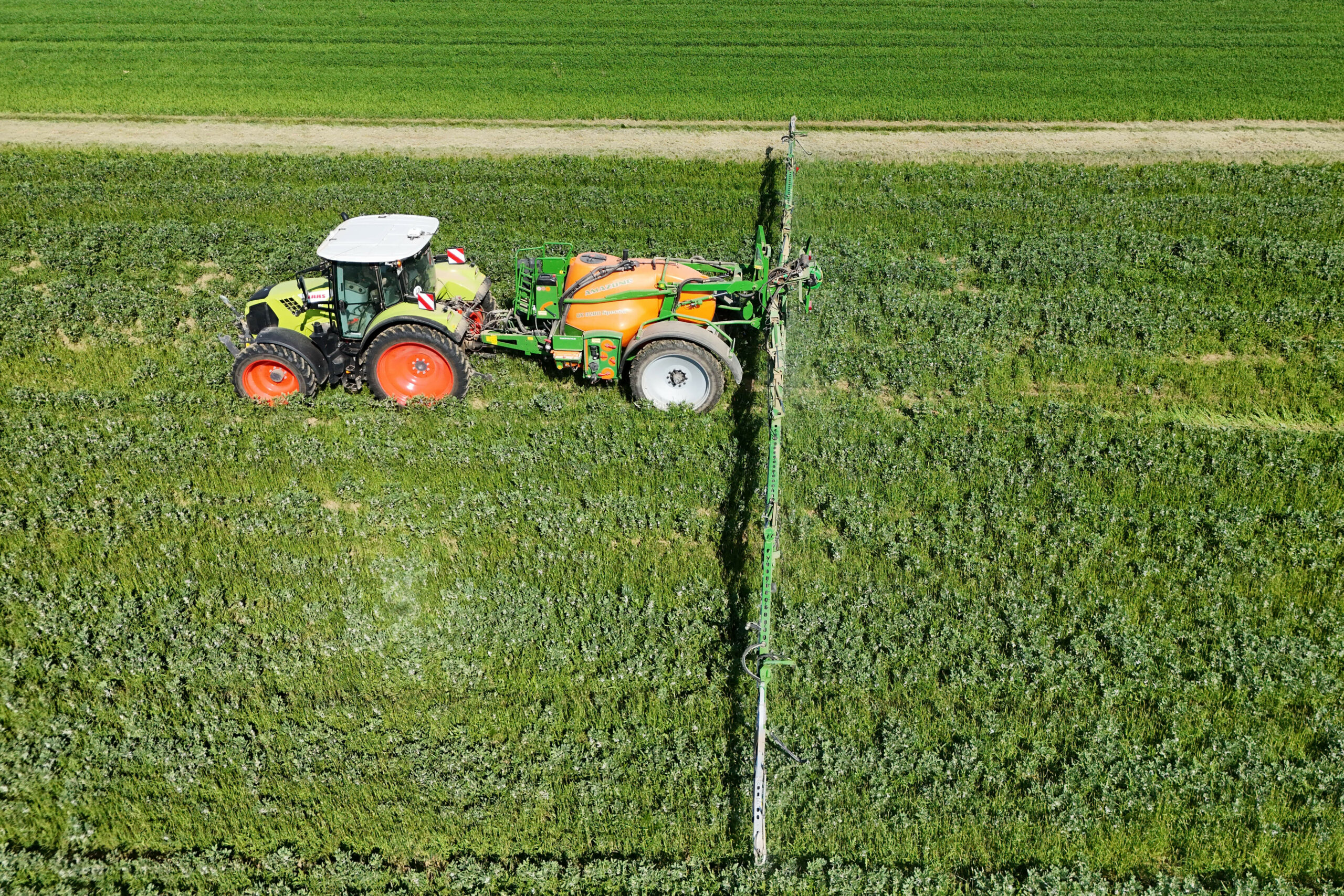 Traktor Feld Düngt