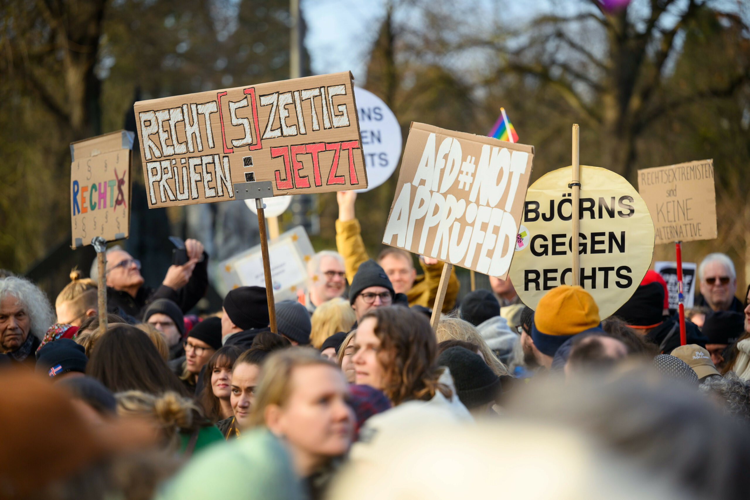 Demo für AfD-Prüfverfahren