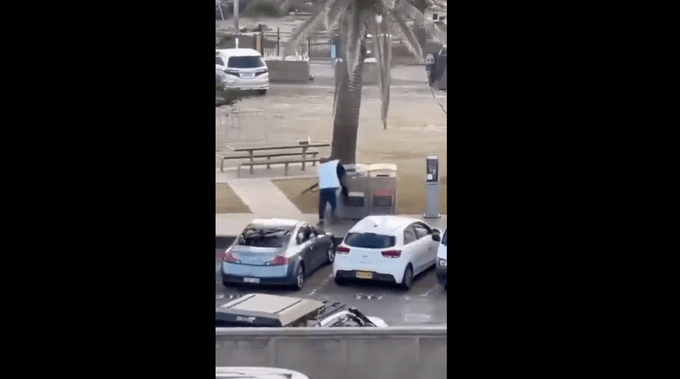 Ein Video soll den mutigen Einsatz eines Passanten zeigen.