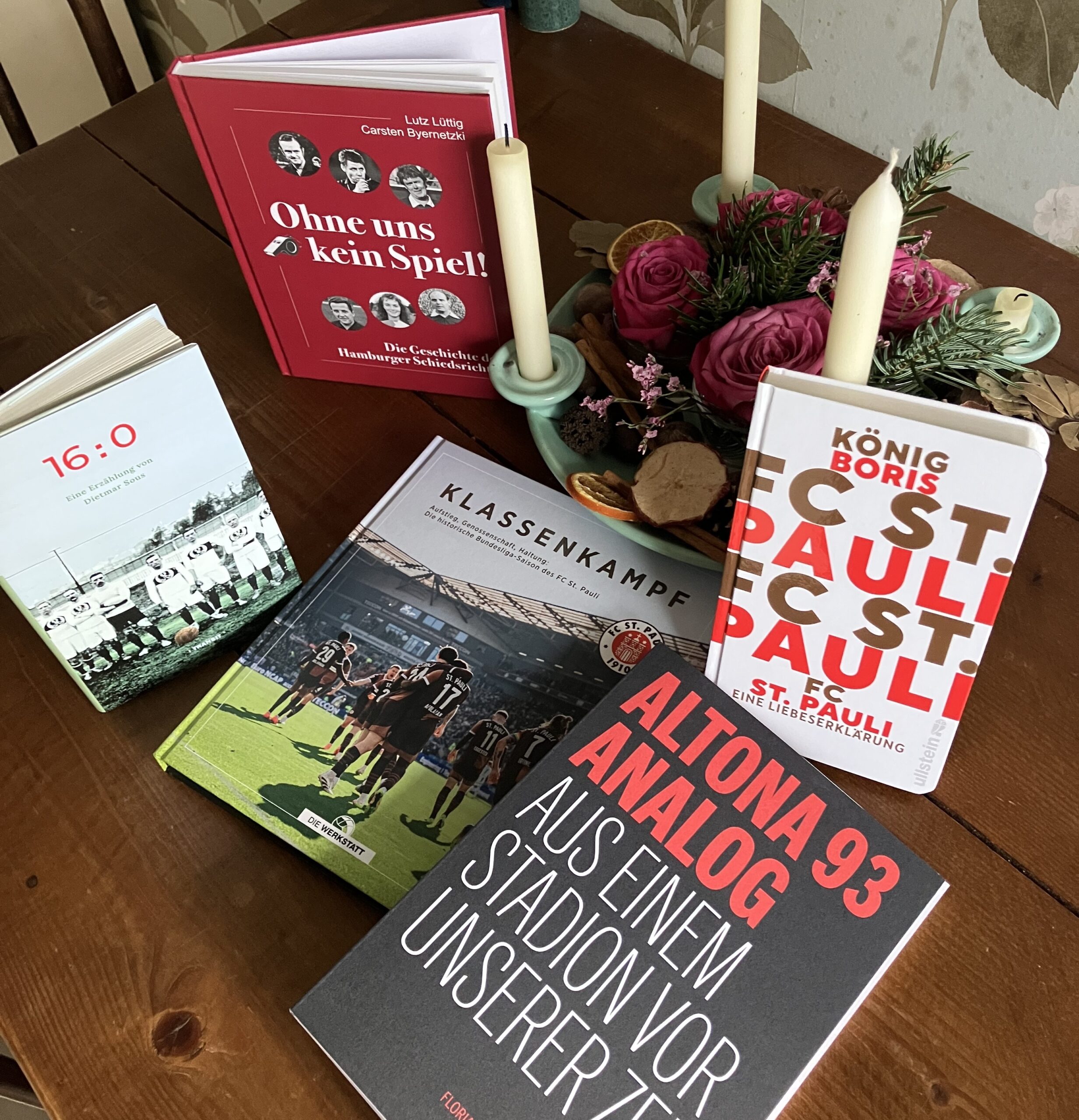 Auswahl von Sportbüchern für Weihnachten