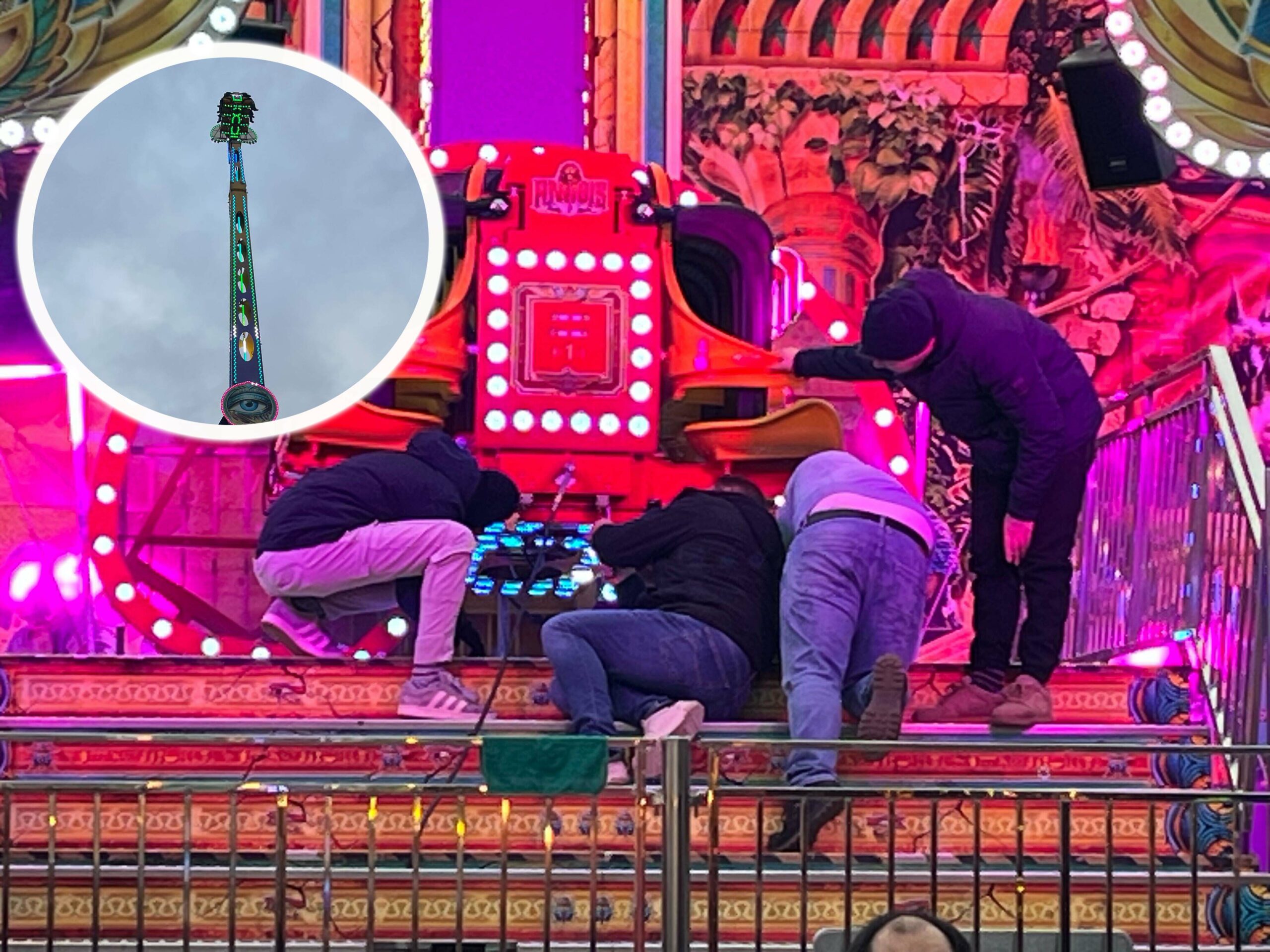 Technischer Defekt an Karussell – Fahrgäste in 66 Mezer Höhe gefangen