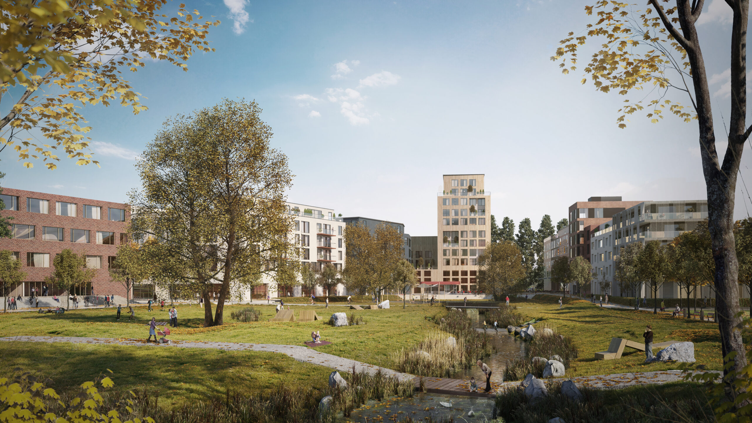 Visualisierung des Elbinselquartiers