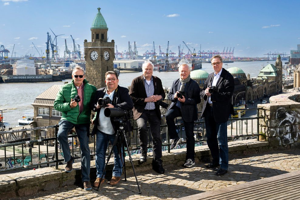 Die Fotografen: Andreas Laible, Ronald Sawatzki, Stephan Wallocha, Klaus Bodig und Jürgen Joost (v.l.)