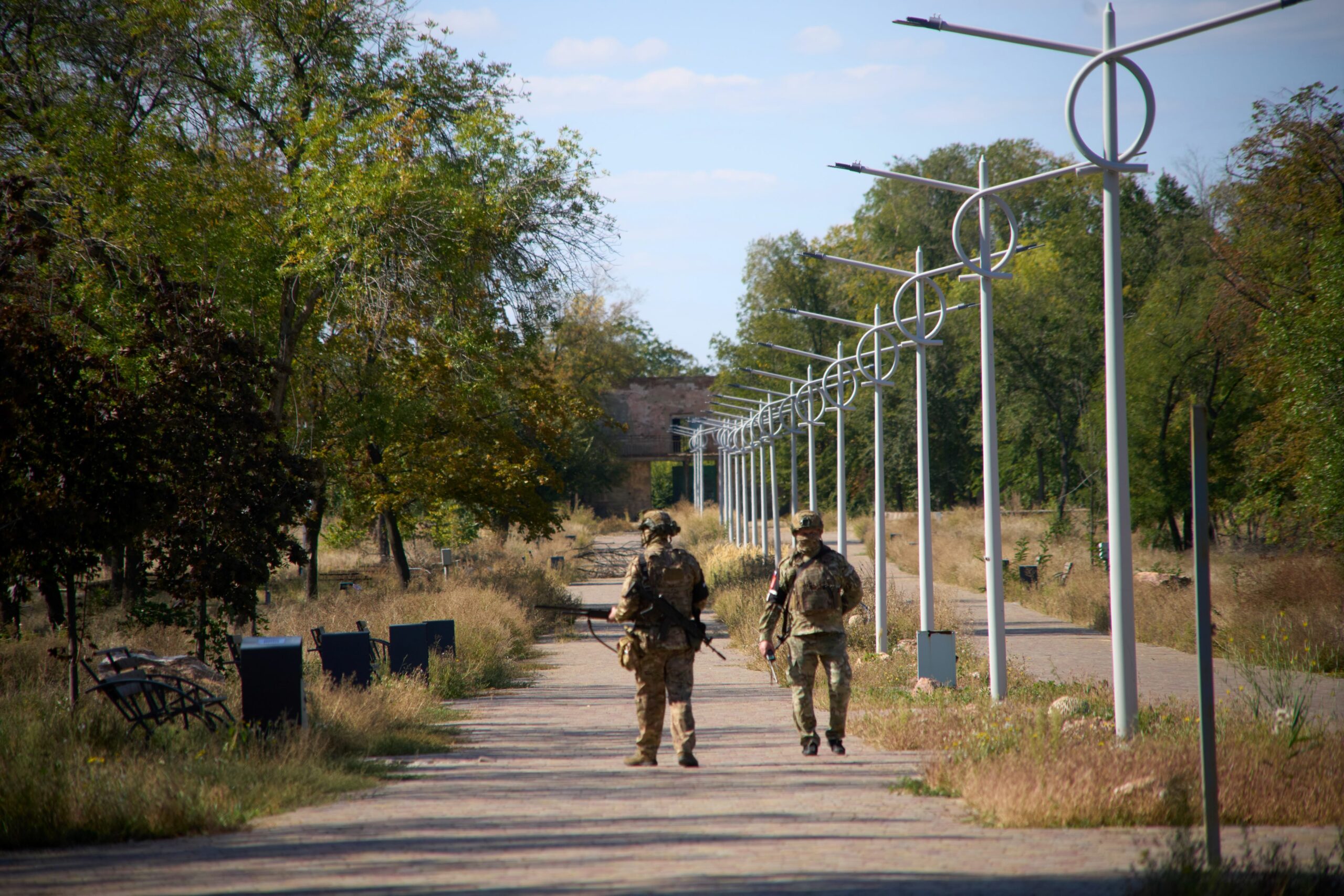Russische Militärpolizisten in der Region Donezk in der Ukraine (Archivbild).