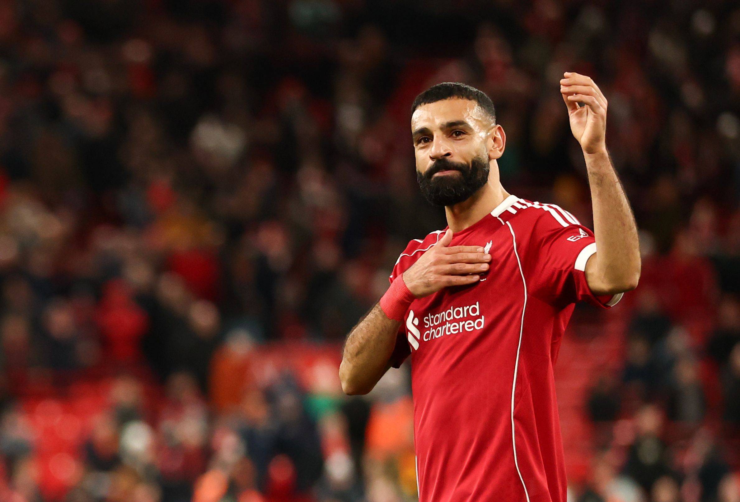 Mohamed Salah jubelt im Liverpool-Trikot
