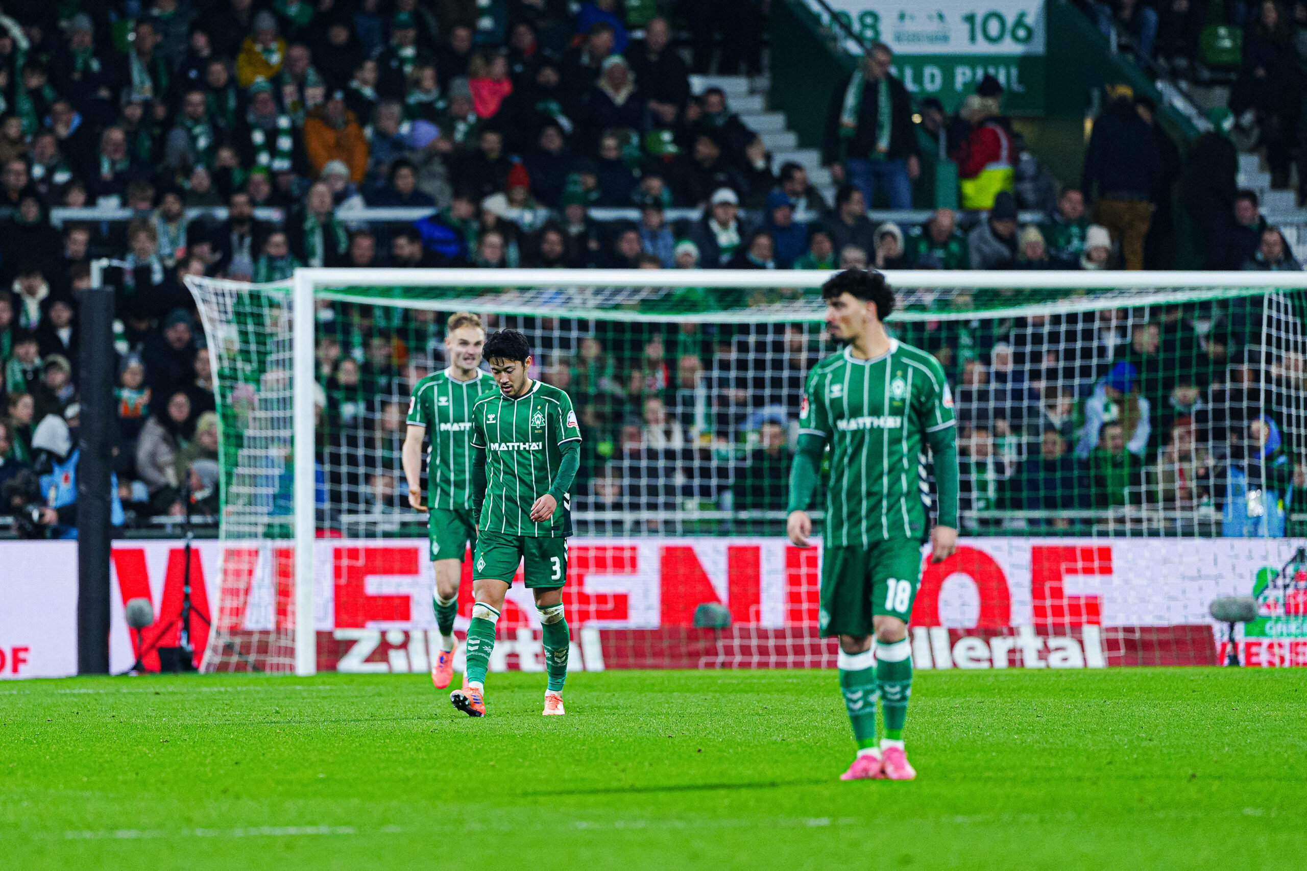 Enttäuschte Bremen Spieler