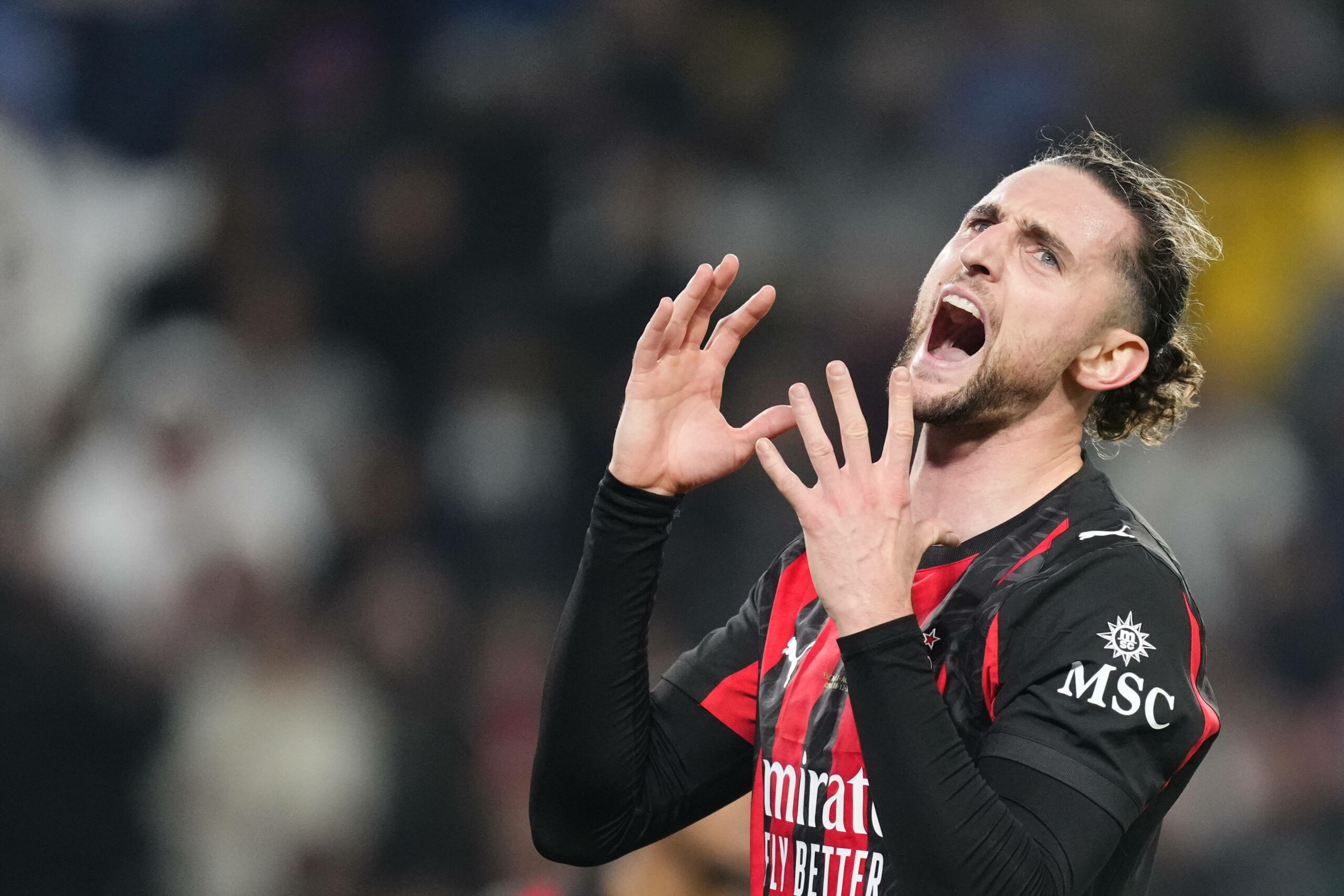 Milans Adrien Rabiot schreit