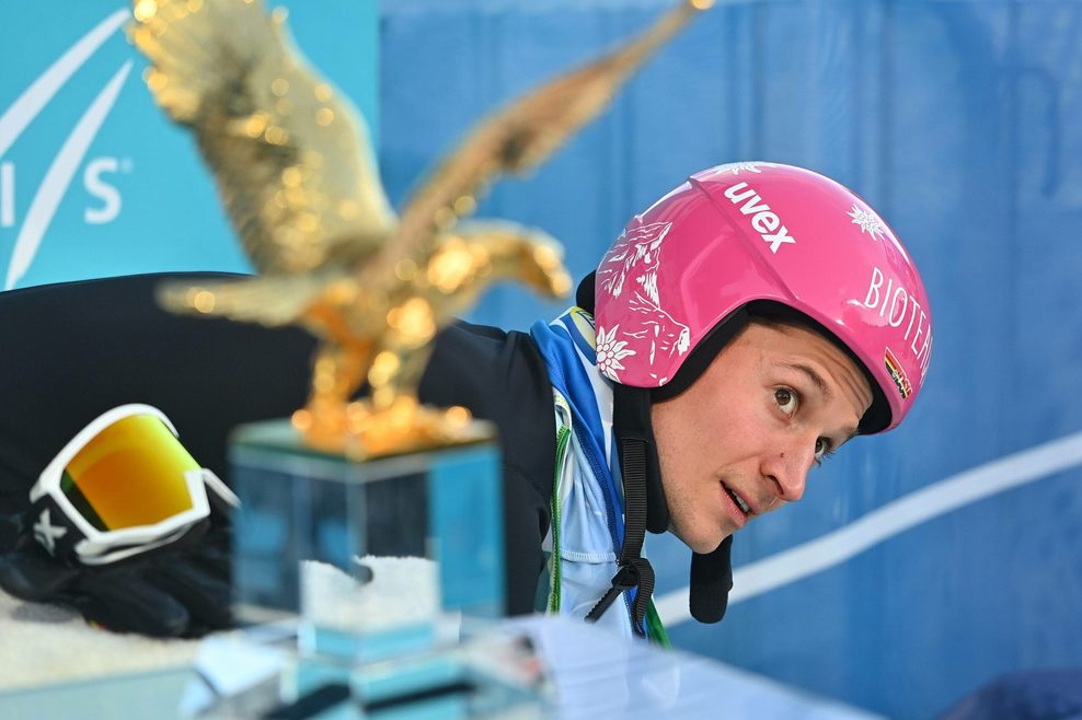 Felix Hoffmann macht sich bereit für den Sprung