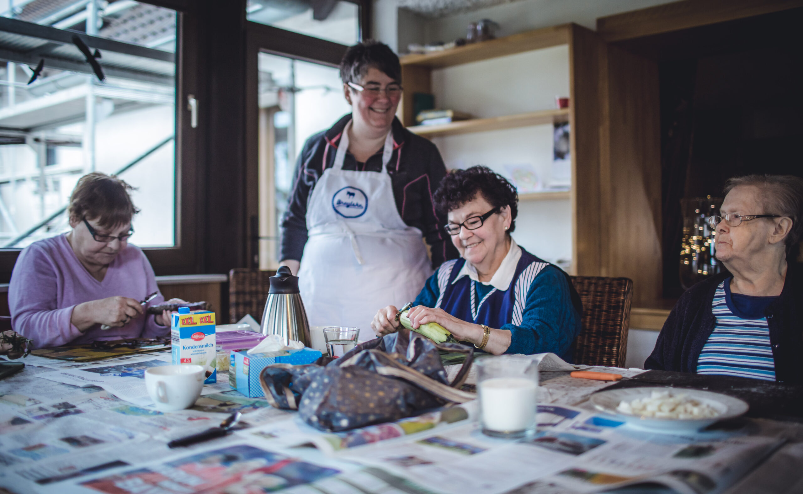 Eine Wohngruppe, in denen Bewohner zusammen kochen und leben (Symbolfoto).