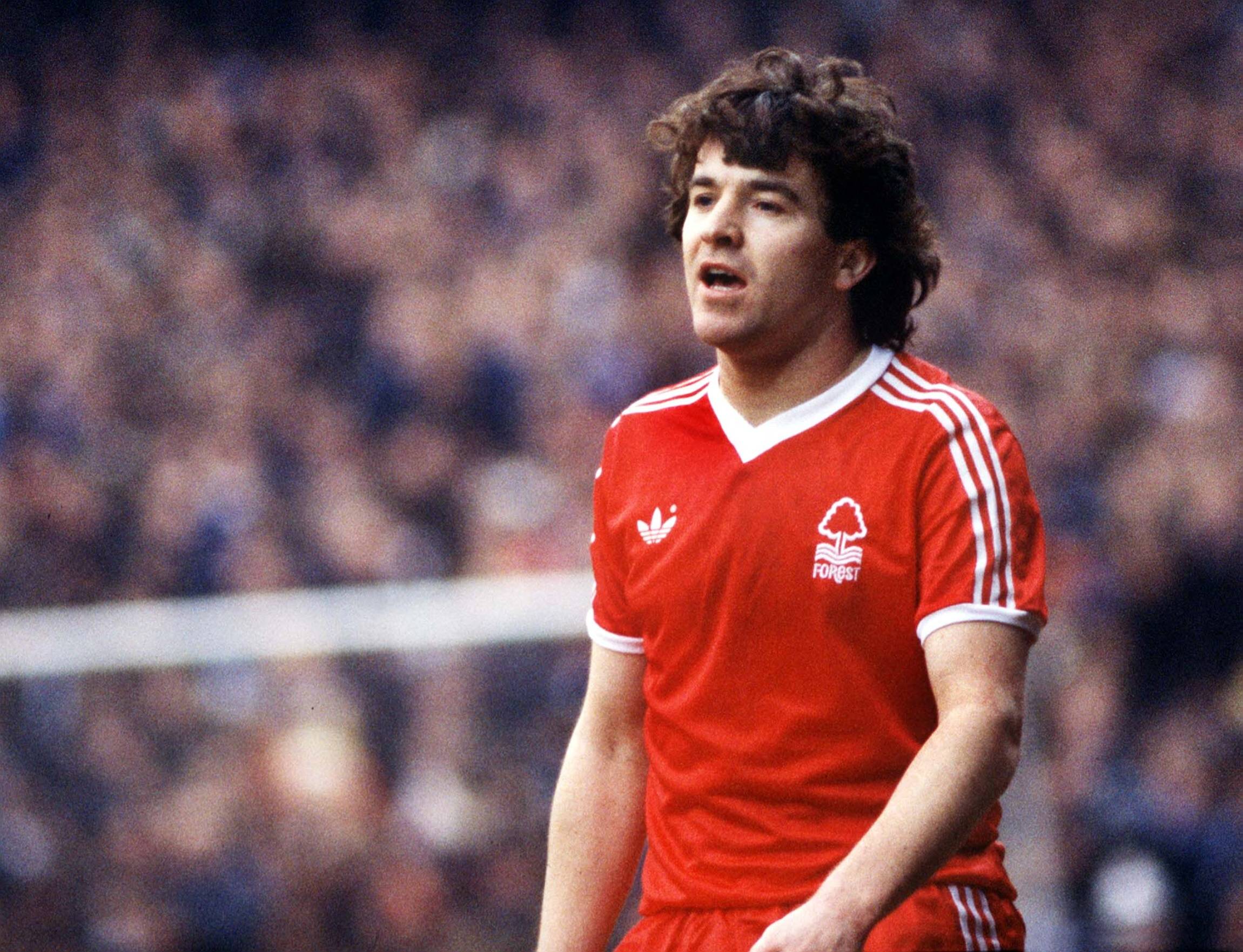 John Robertson im Jahr 1978 im Trikot von Nottingham Forest
