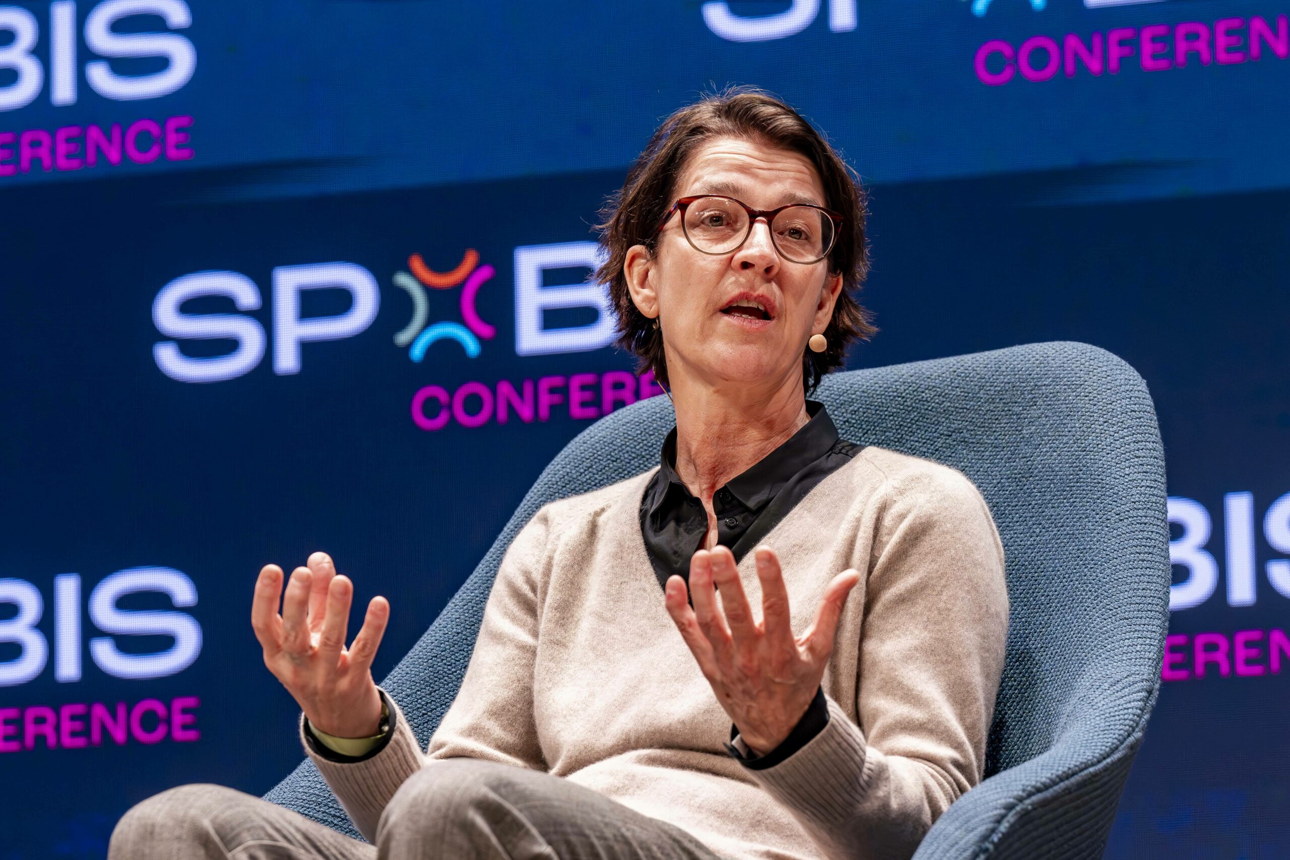 Tatjana Haenni sprach Anfang Februar auf der Spobis in Hamburg.