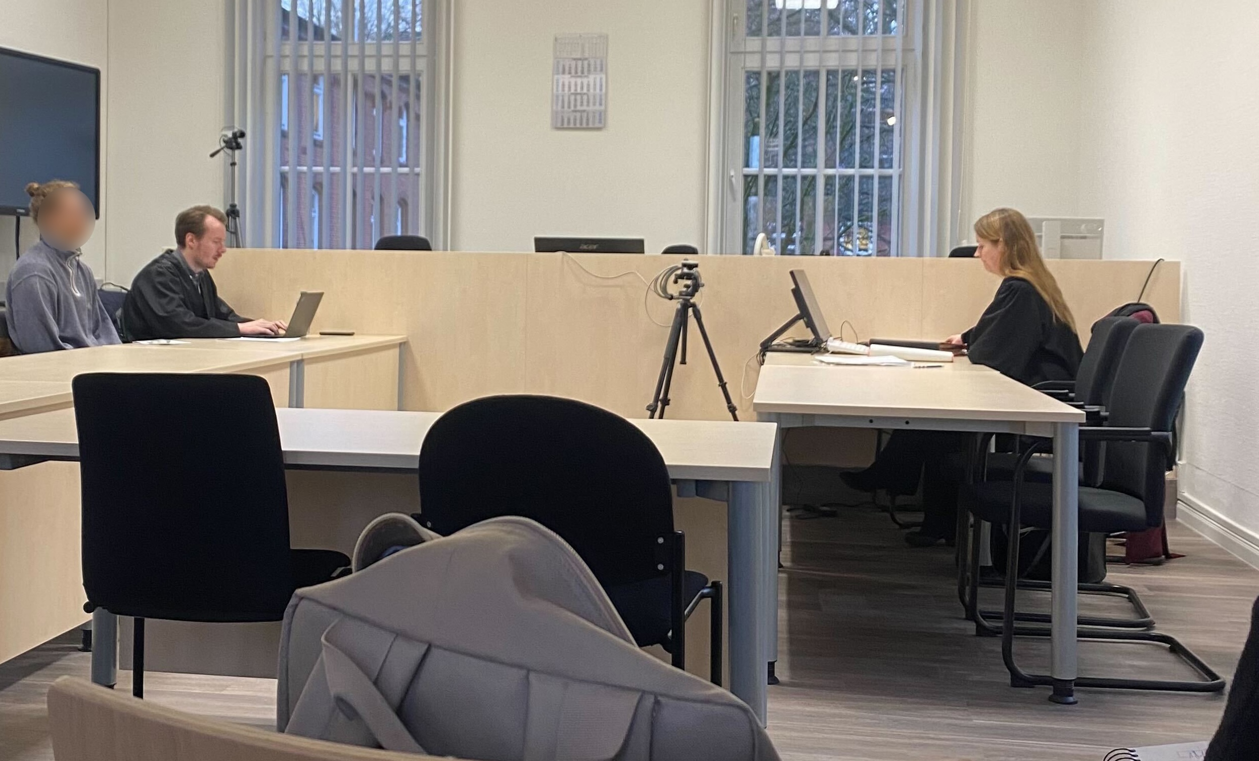 Der Beschuldigte Benjamin F. im Harburger Amtsgericht.