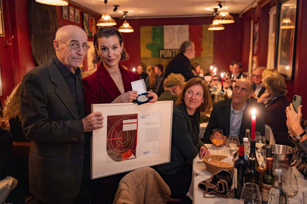 Franco und Franca Cuneo bei der Verleihung der „Walter-Scheel-Medaille“