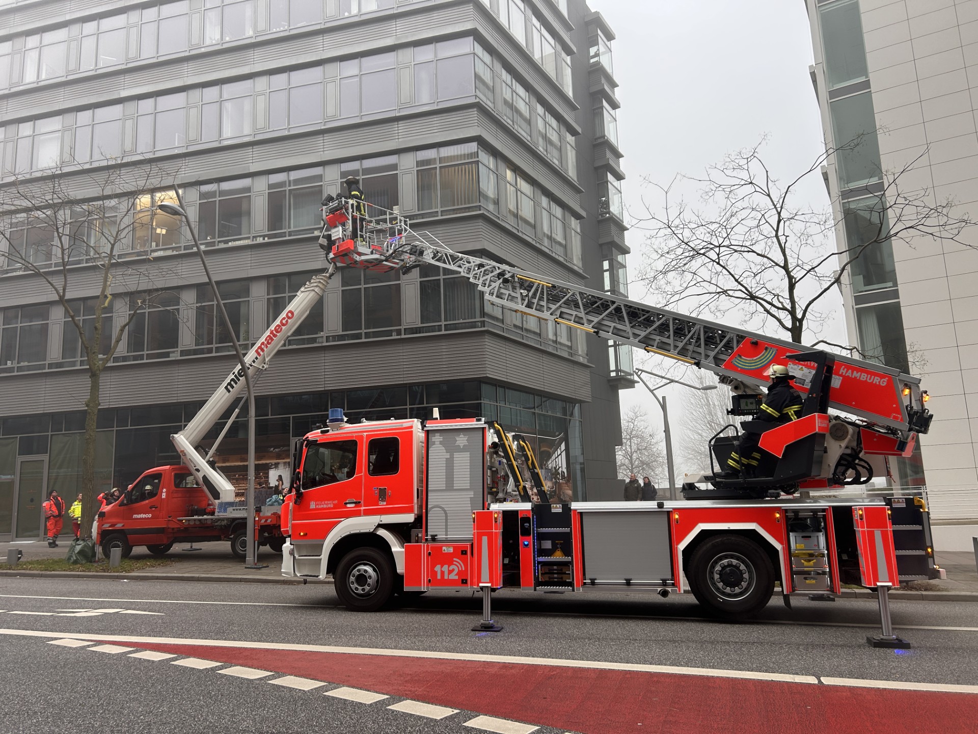 Feuerwehreinsatz in der HafenCity