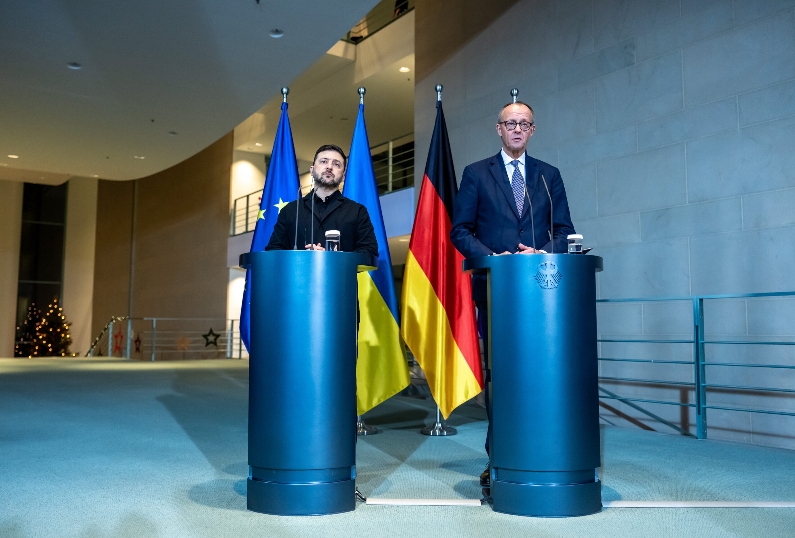 gemeinsamen Pressekonferenz in Berlin am Montag.
