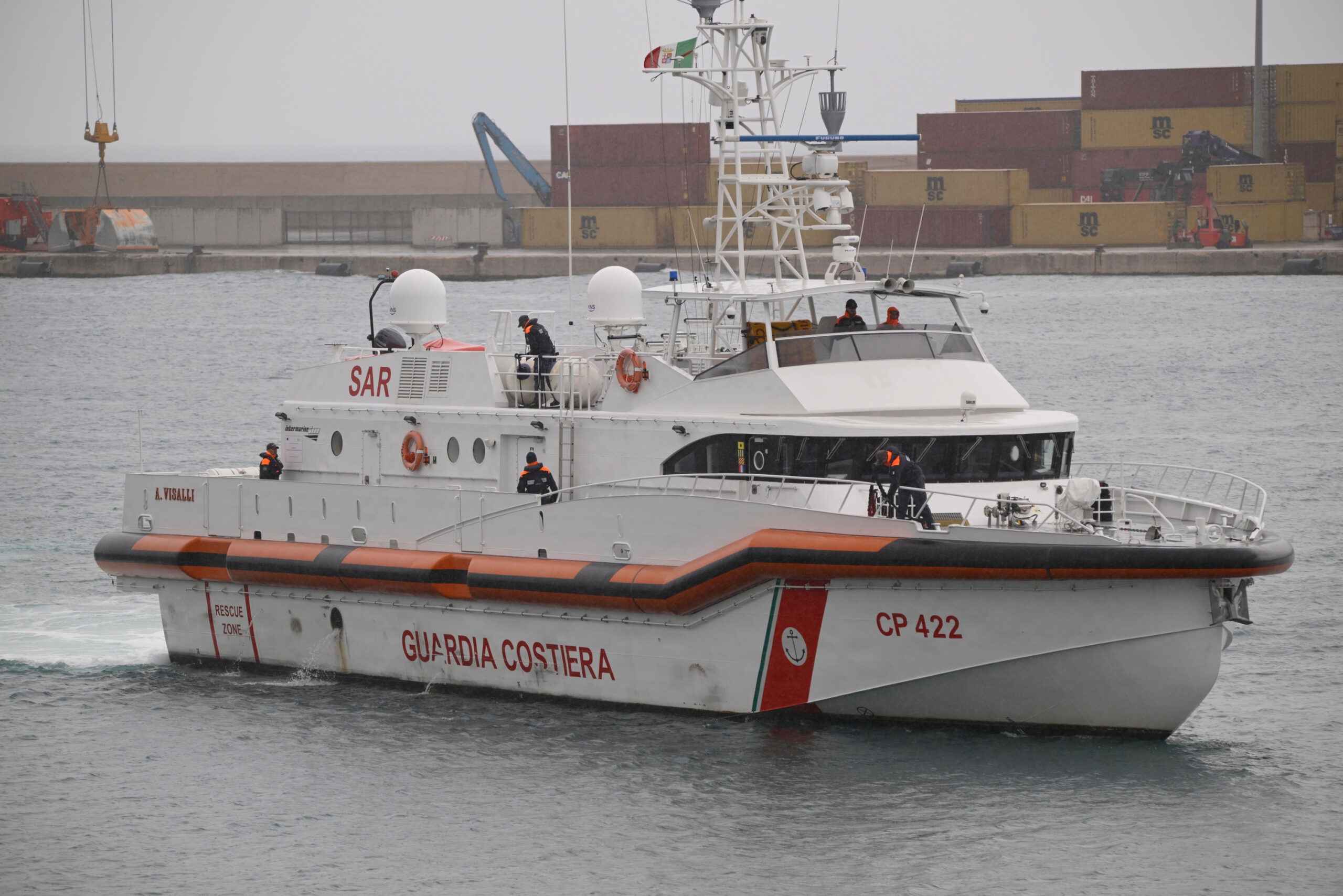 Ein Schiff der italienischen Küstenwache