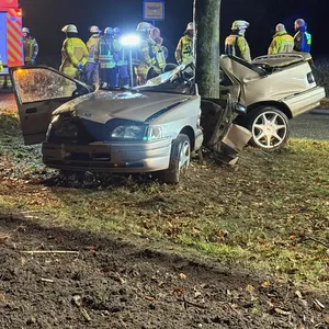 Auf der Bockhorner Allee in Stade ist ein Mann mit einem Ford-Oldtimer gegen einen Baum gefahren.