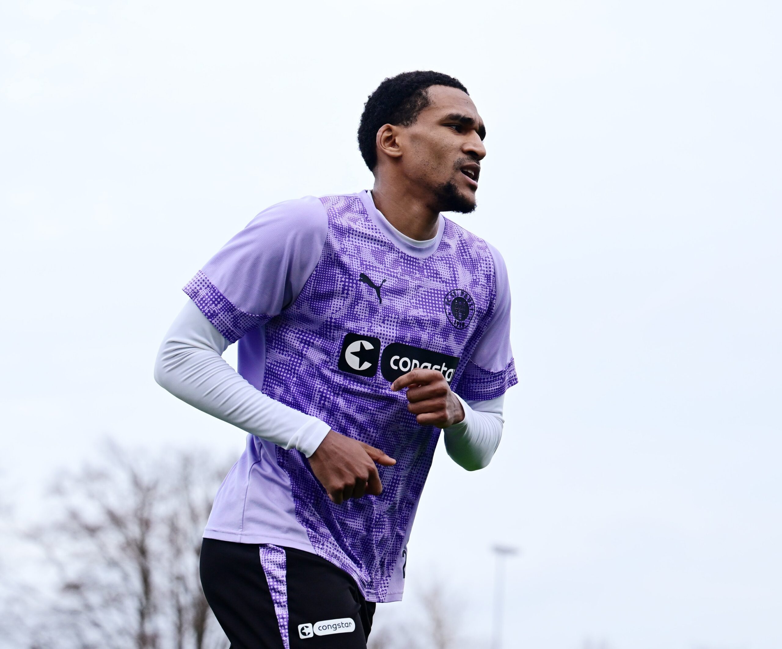 Andréas Hountondji läuft beim Training