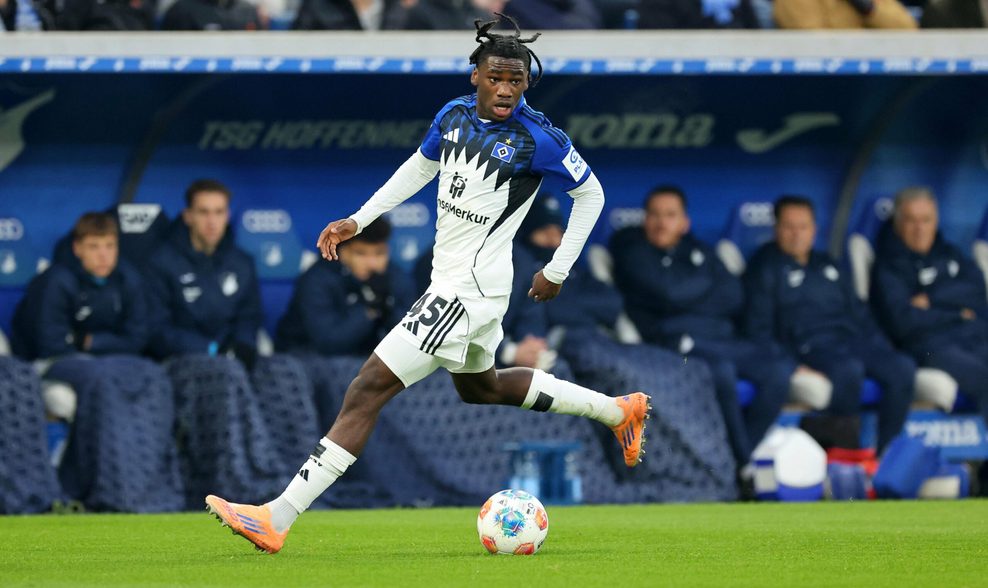 Fabio Baldé feierte in Hoffenheim sein Startelf-Debüt für den HSV in der Bundesliga.