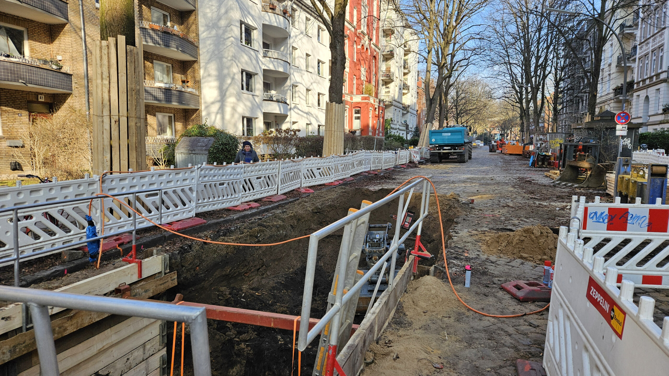 Bauarbeiten in der Tresckowstraße