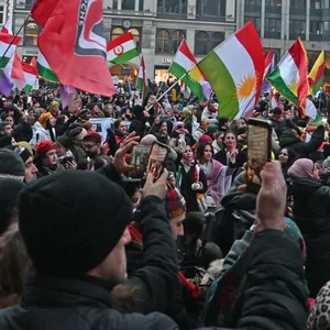 Pro-kurdische Demo in der Hamburger City.