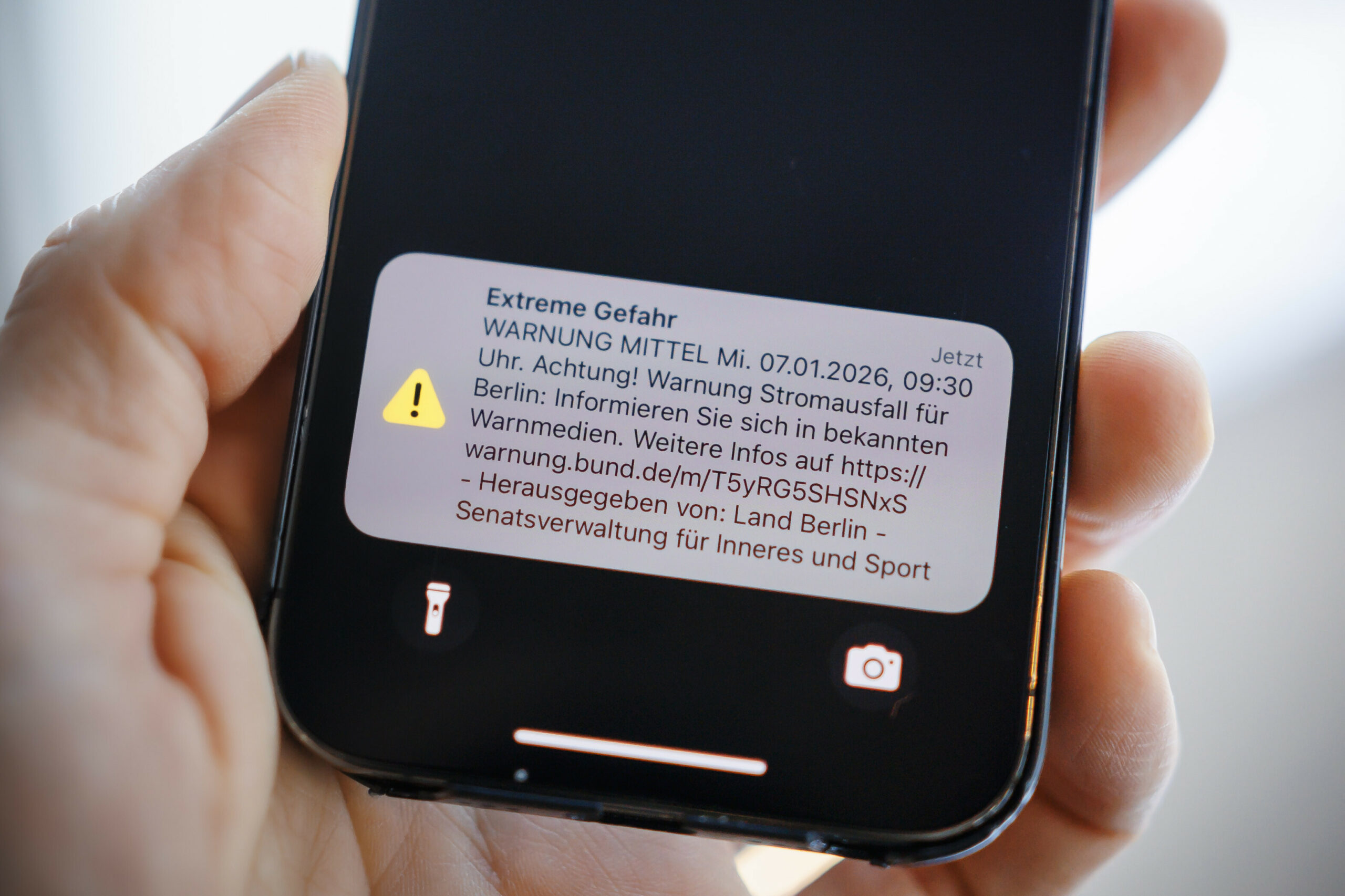 Gefahrenmeldung Stromausfall Berlin