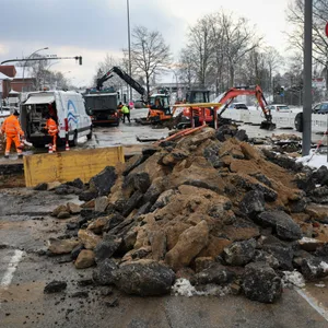 Bauarbeiten an der Kollaustraße.