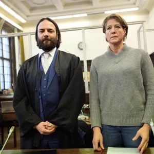 Christina Block und ihr Verteidiger Ingo Bott im Verhandlungssaal im Landgericht Hamburg.