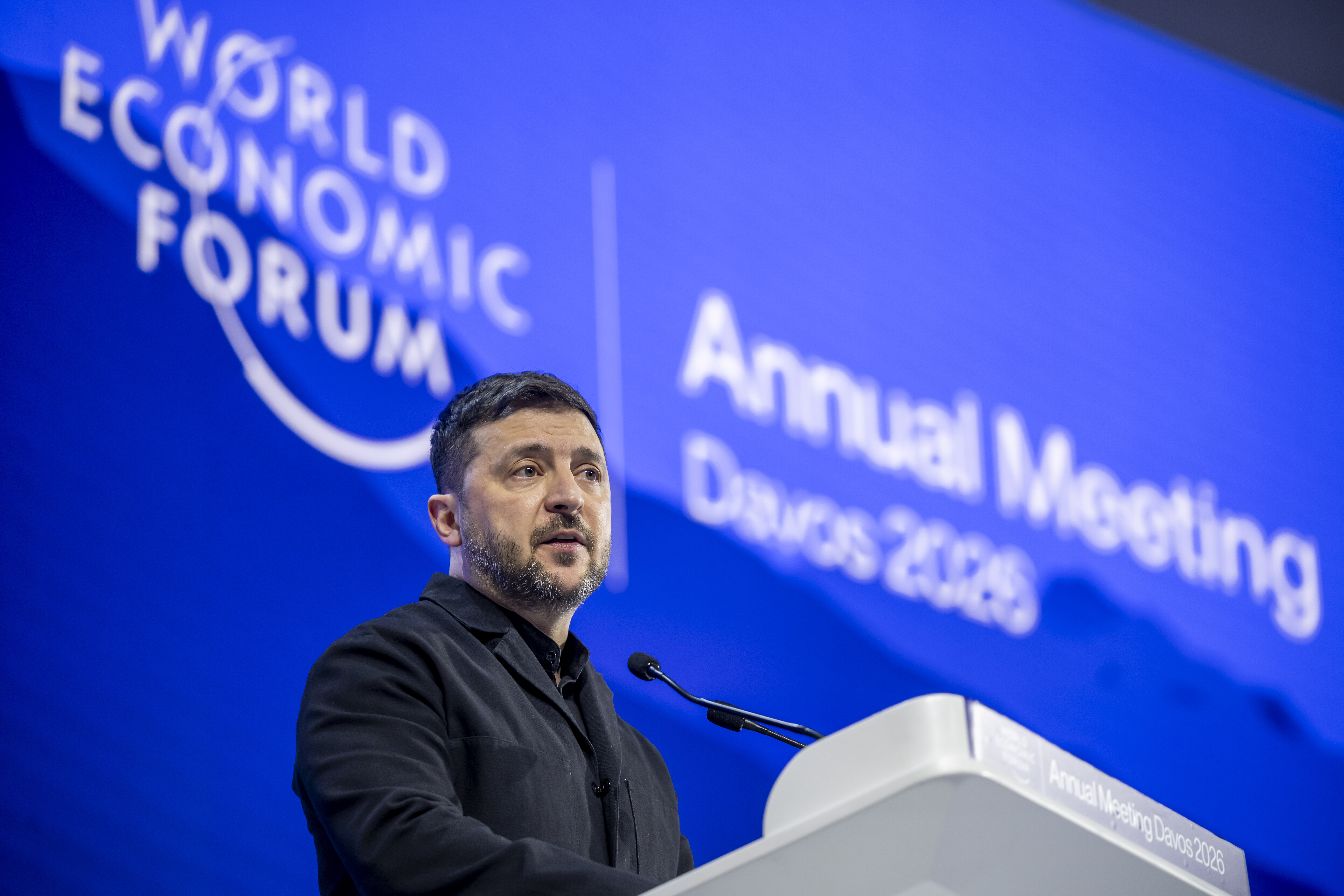 Der ukrainische Präsident Wolodymyr Selenskyj in Davos.