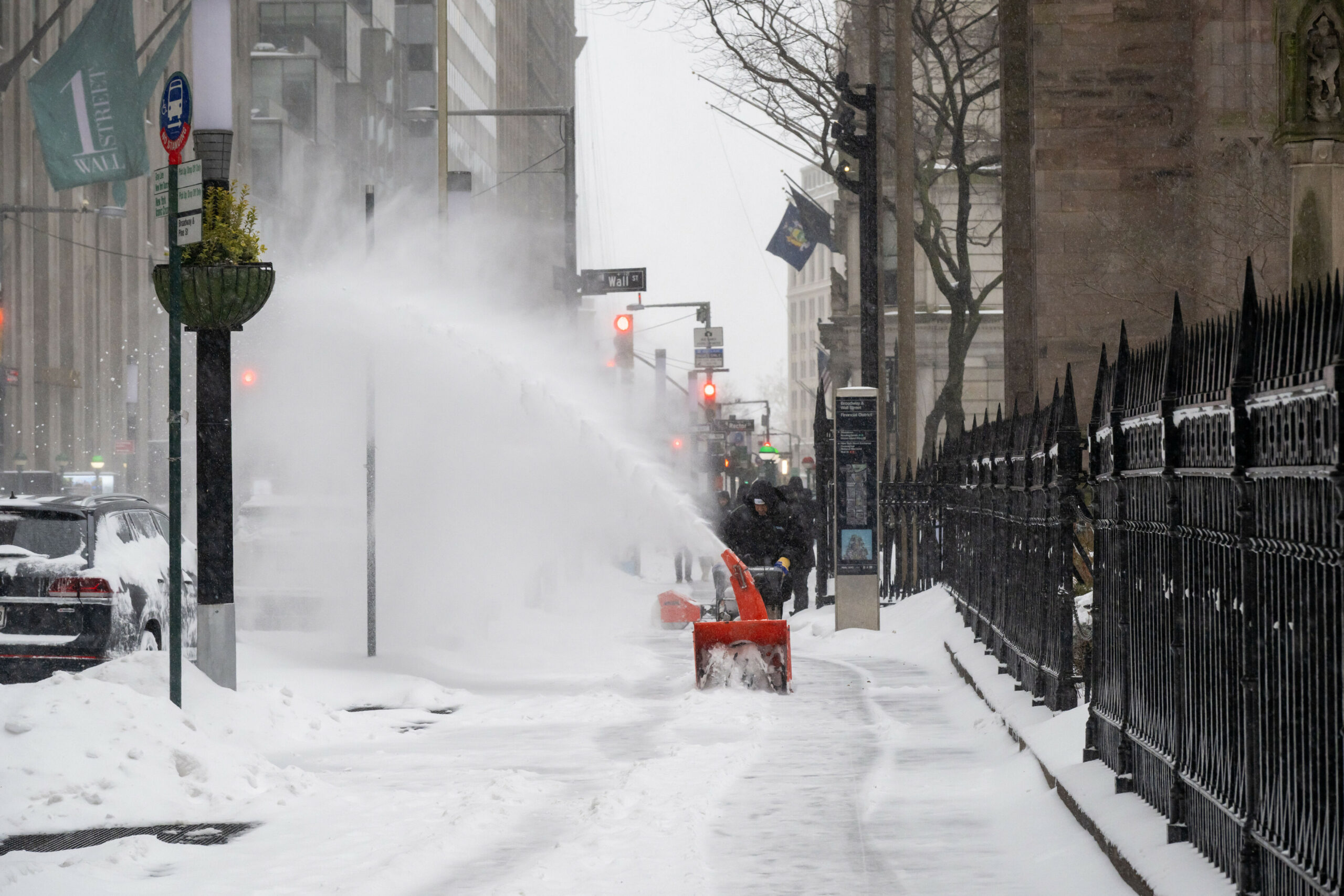 Winter Schnee Sturm New York USA